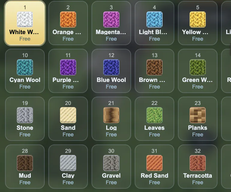 My Cube Friends block inventory and building gameplay